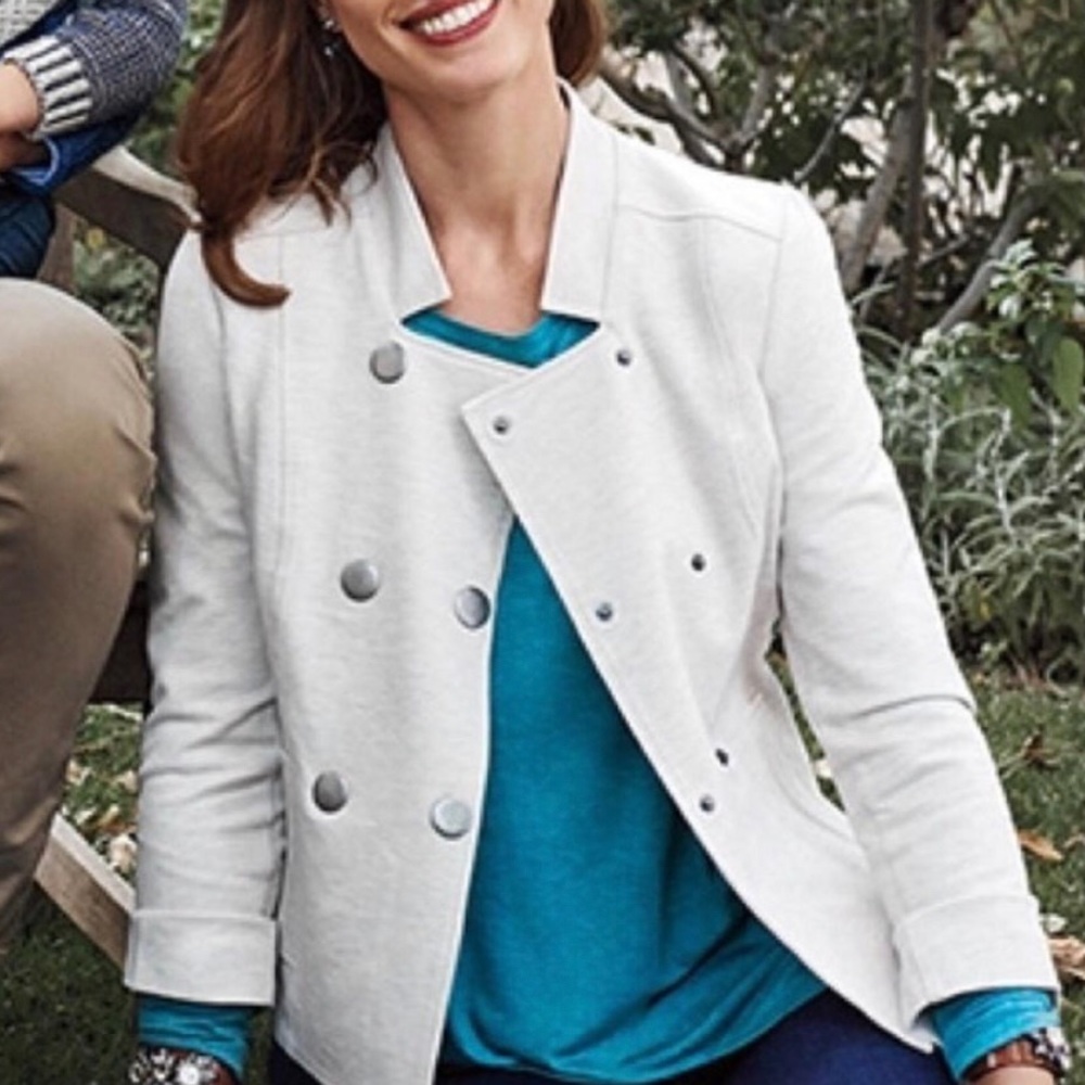 CAbi Charlie Double Breasted Jacket in 'Oatmeal'